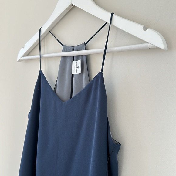 Express Barcelona Tank Top BUNDLE Office Workwear Business Layering Blue White - Picture 5 of 16